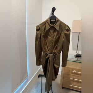 Petersyn Olive Green Long-Sleeve Dress